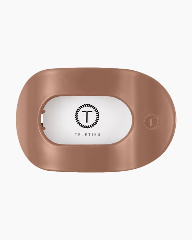 Teleties | Mocha Mousse Large Flat Round Clip