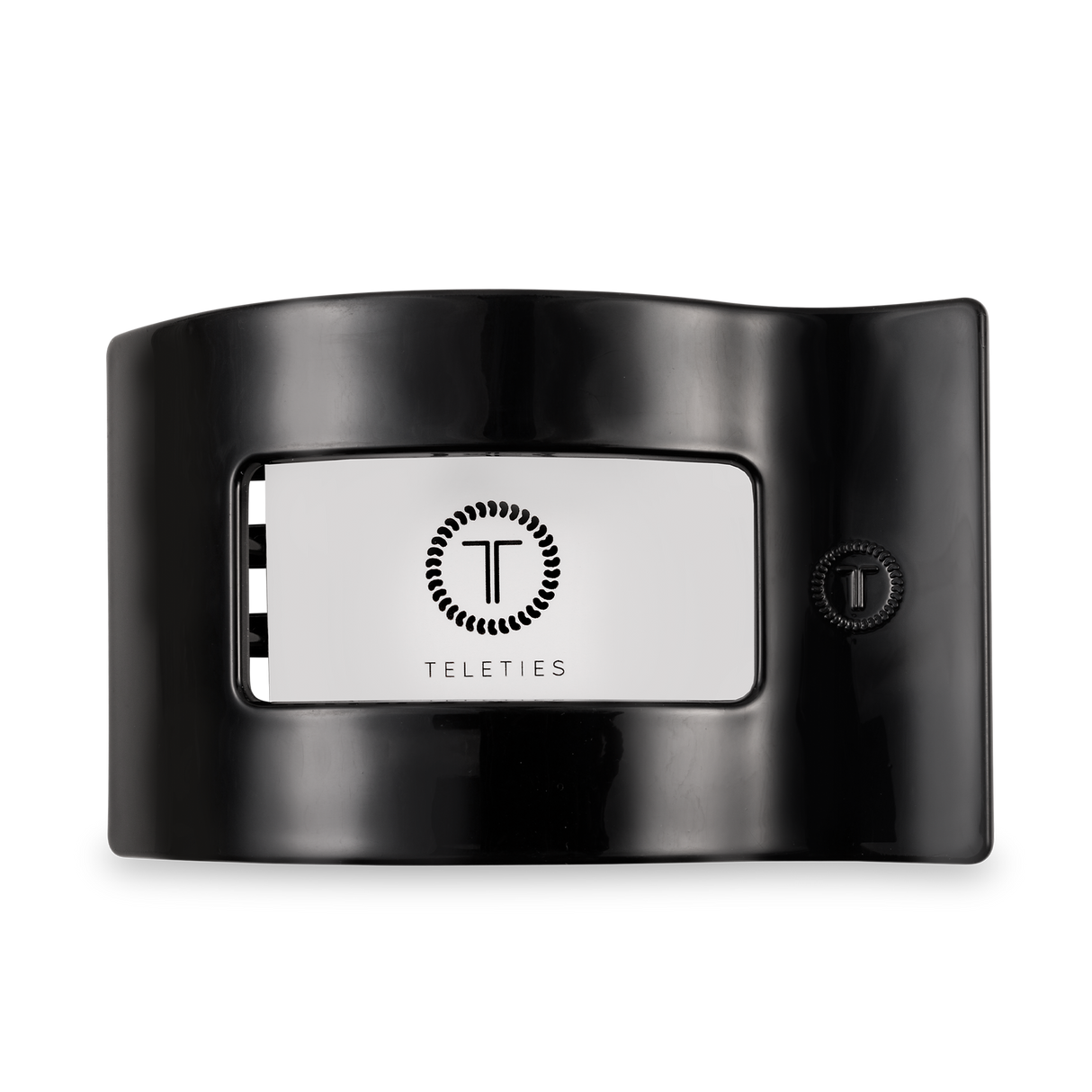 Teleties | Flat Rectangle Hair Clip | Large | Jet Black
