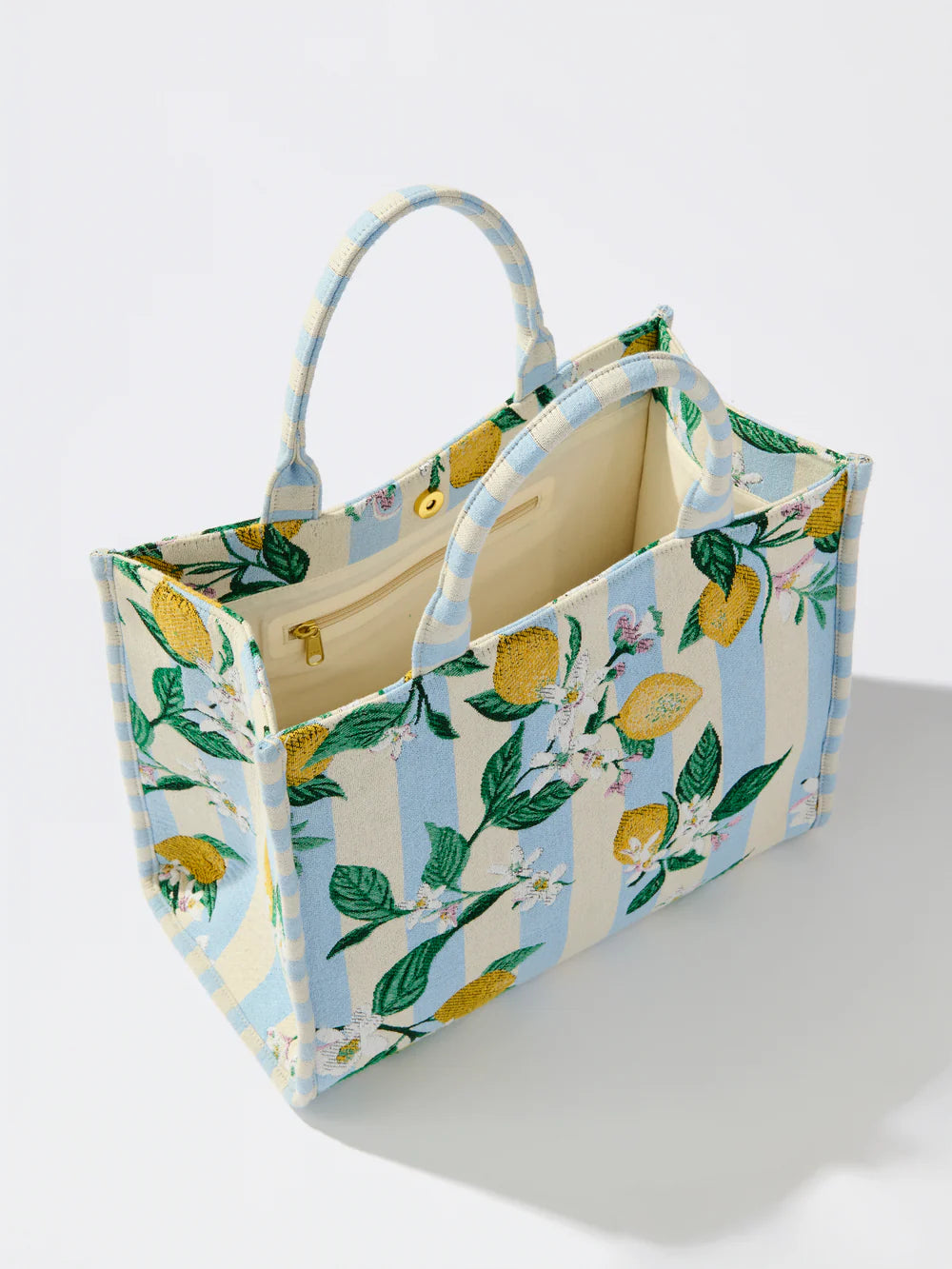 Shiraleah | Lemon Stripe Jacquard Tote