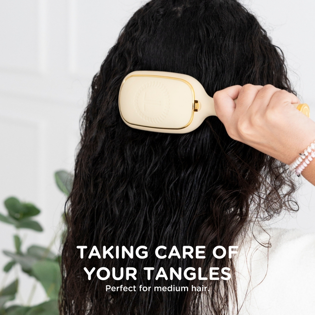 Teleties | Detangler Hair Brush for Medium Hair - Tan