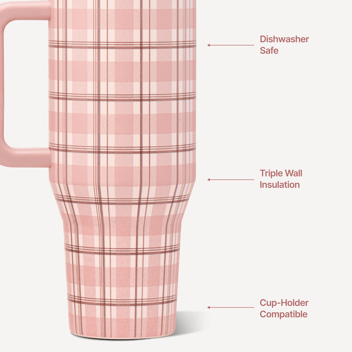 HydroJug | Pillow Talk Plaid HydroJug 32 oz Traveler Tumbler