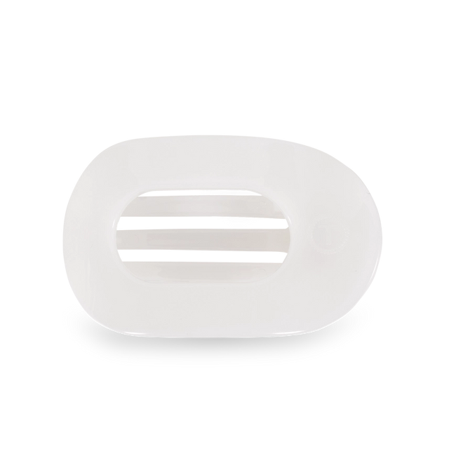 Teleties | Coconut White Medium Flat Round Clip