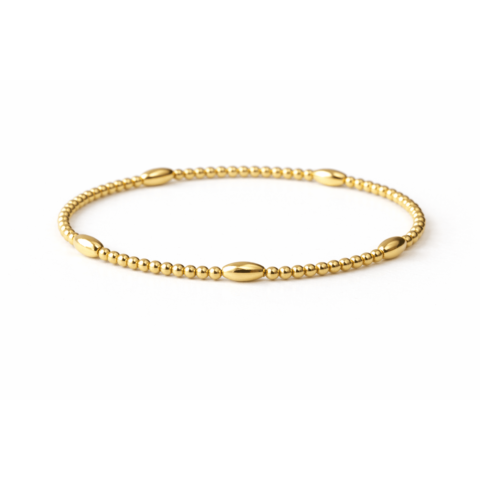 Classic Oval All Gold Bracelet: 7"