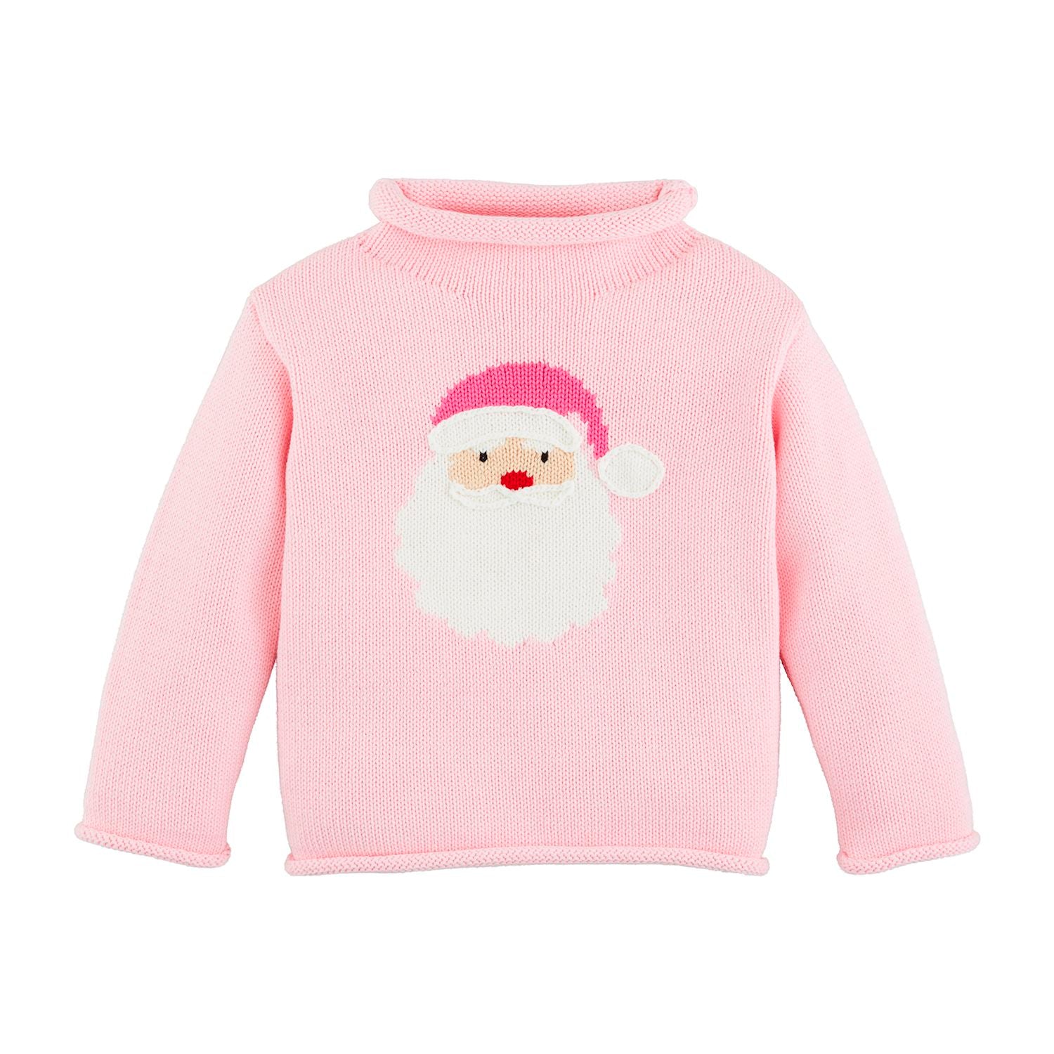 Mudpie | Pink Santa Rollneck Sweater