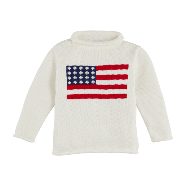 Mudpie | Flag Rollneck Toddler Sweater