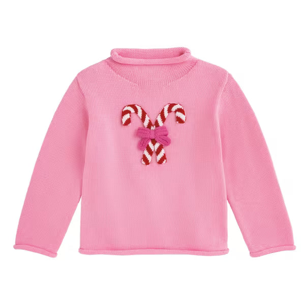 Mudpie | Pink Candy Cane Rollneck