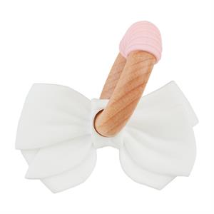 Mudpie | White Bow Teething Ring