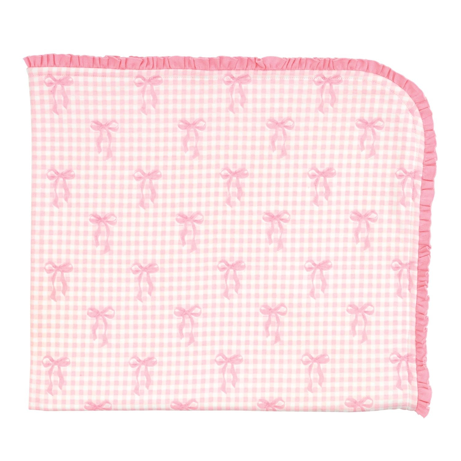 Mudpie | Gingham Bow Arrival Blanket