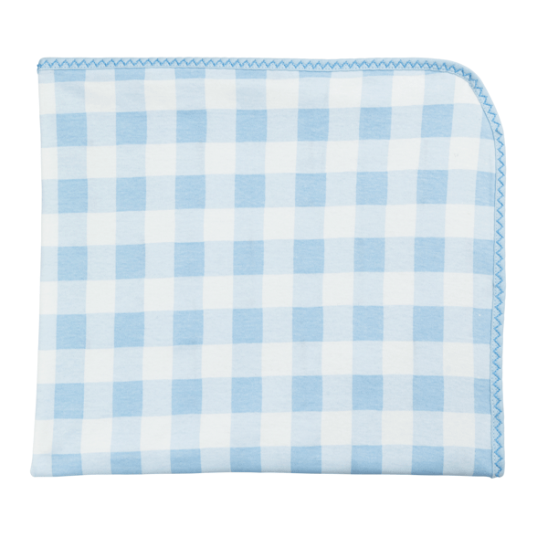 Mudpie | Blue Gingham Arrival Blanket