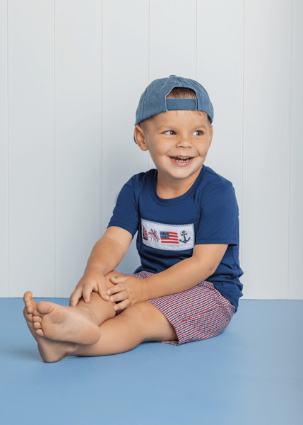 Mudpie | Navy Patriotic Short Set