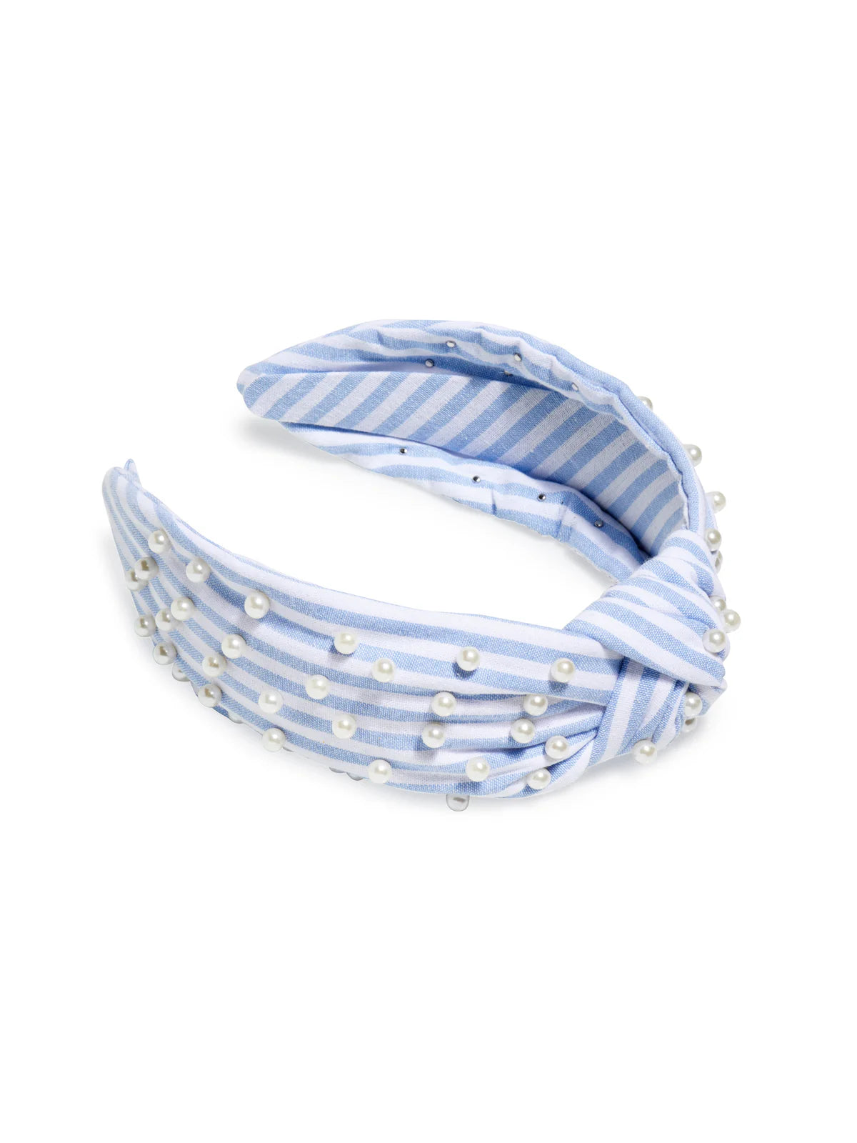 Shiraleah | Pearls and Stripes Knotted Headband - Blue