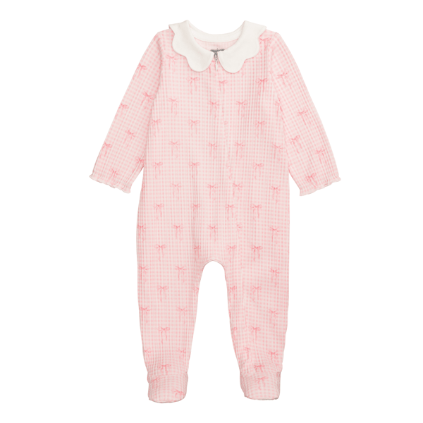 Mudpie | Pink Bow Scallop Sleeper