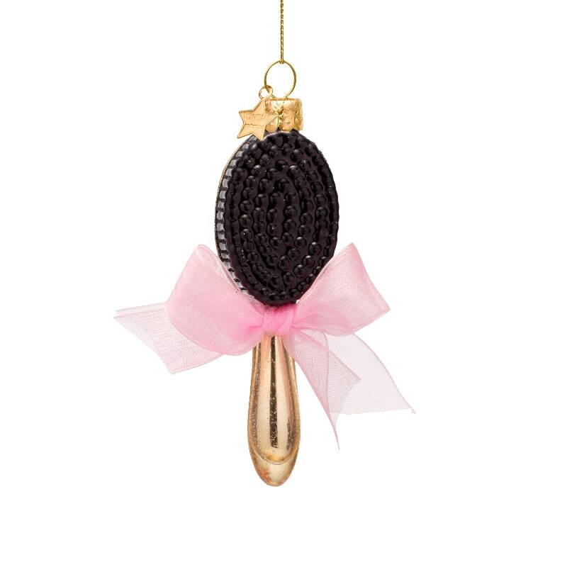 Vondels | Glass Ornament - Shiny Gold Hair Brush