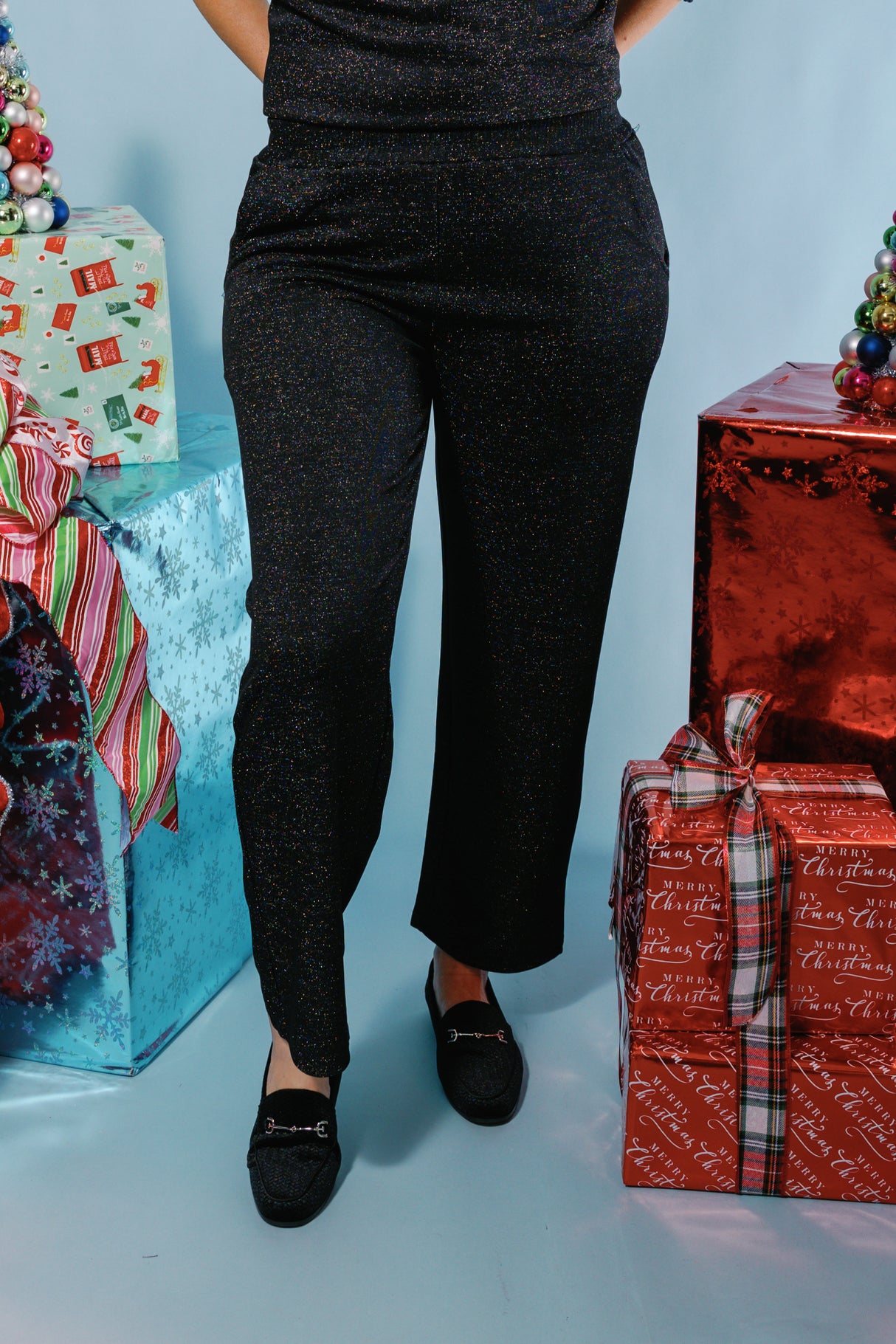 Joh Apparel | Kris Sparkling Knit Pants (Final Sale)