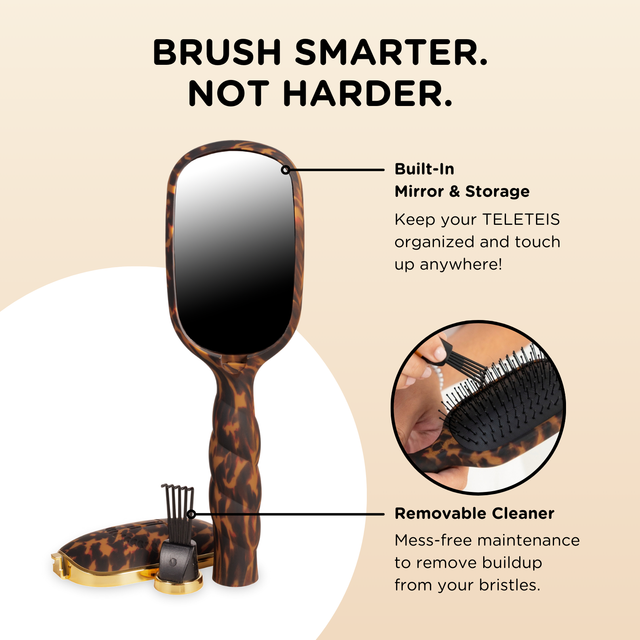 Teleties | Detangler Hair Brush for Fine Hair - Tortoise