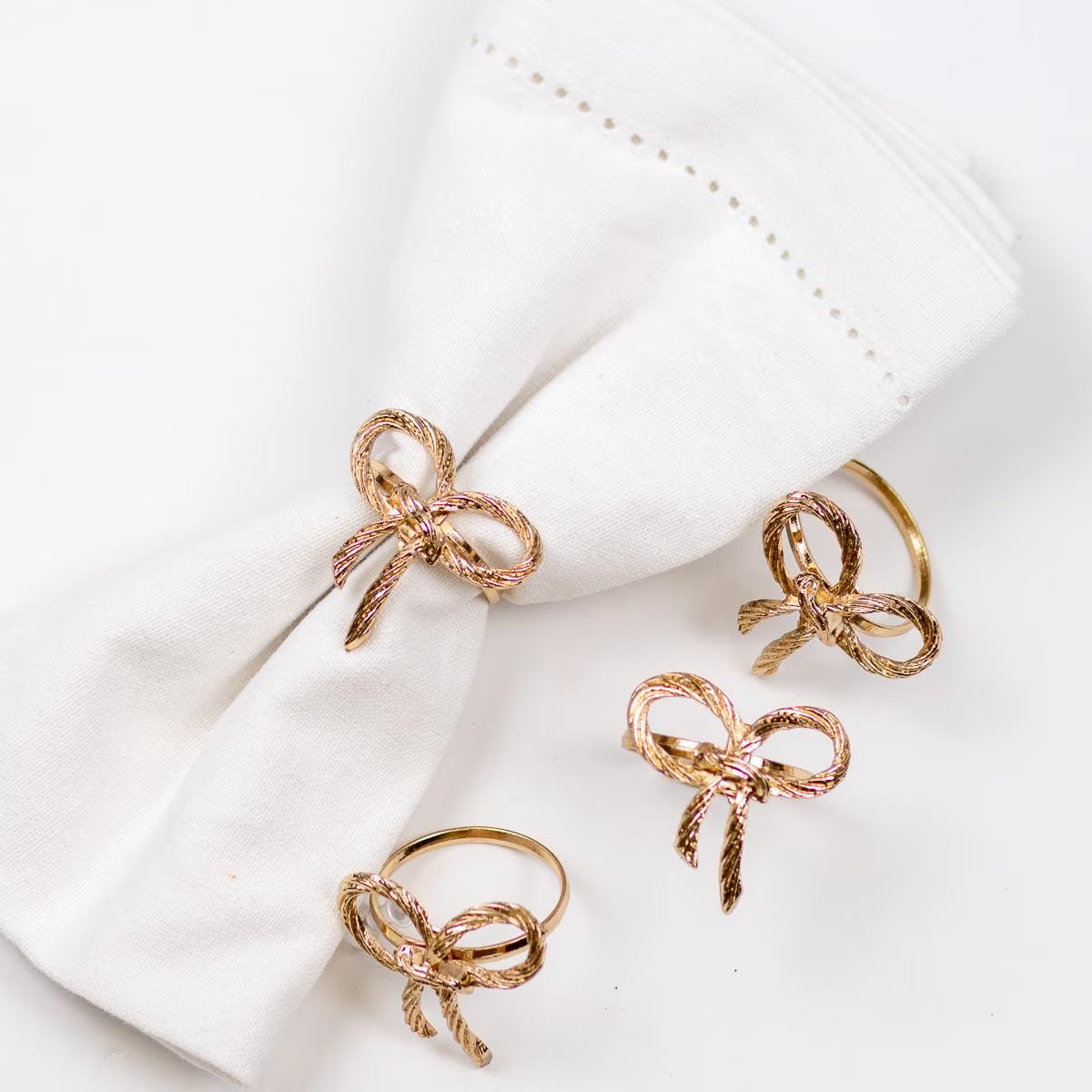 The Royal Standard | Bow Napkin Rings (Set of 4)