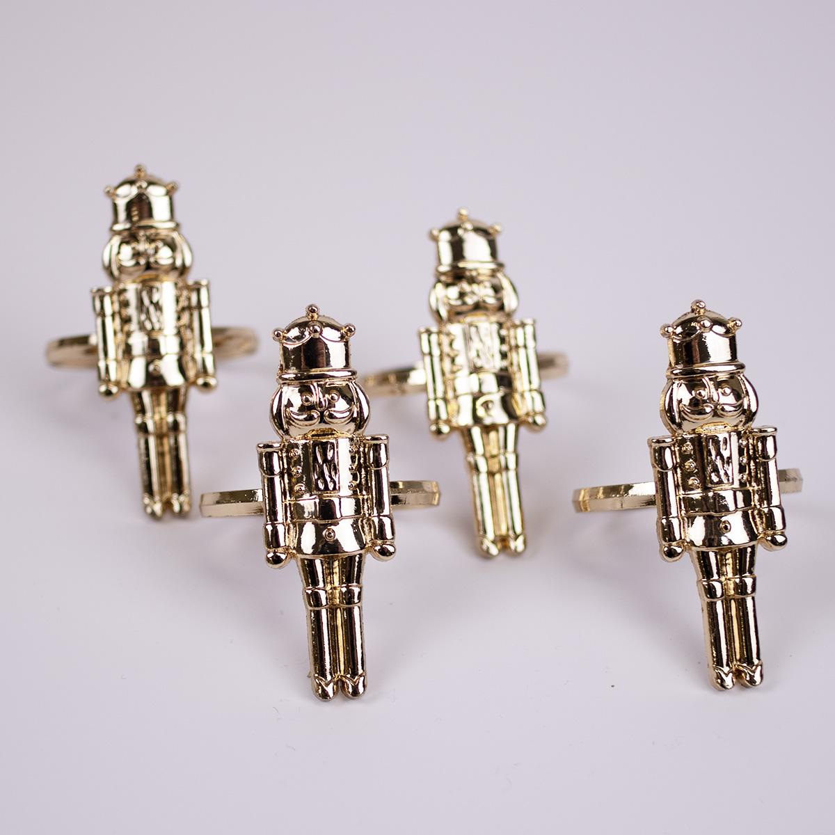 The Royal Standard | Nutcracker Napkin Rings, Set of 4