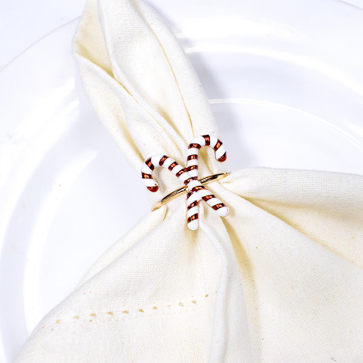 The Royal Standard | Candy Cane Napkin Ring (Set of 4)