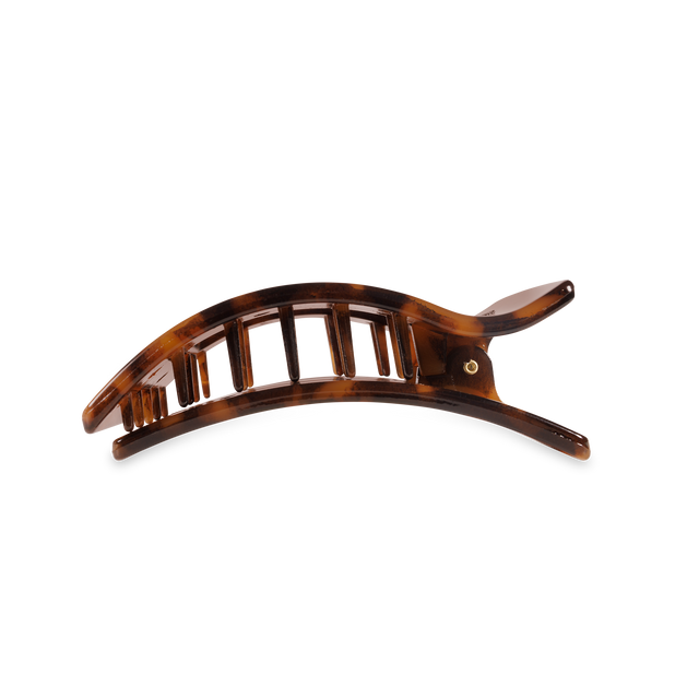 Teleties | Flat Rectangle Hair Clip | Medium | Tortoise