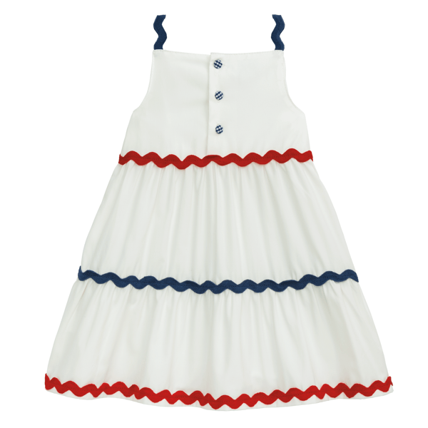 Mudpie | Red, White & Blue Tier Ric Rac Dress