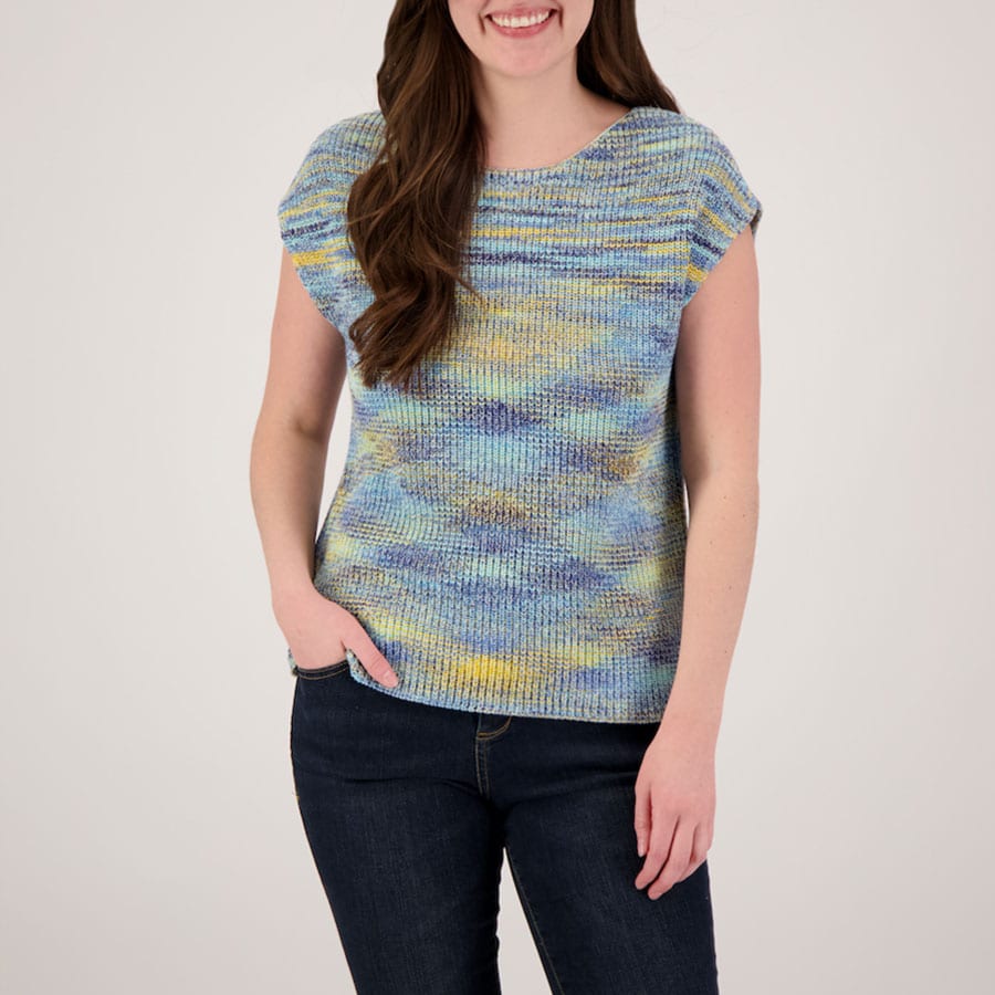 Tribal | Space-Dye Sweater With Cap Sleeves