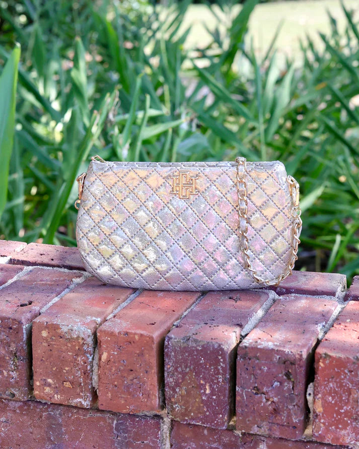 Caroline Hill | Livi Quilted Crossbody - Champagne Pop