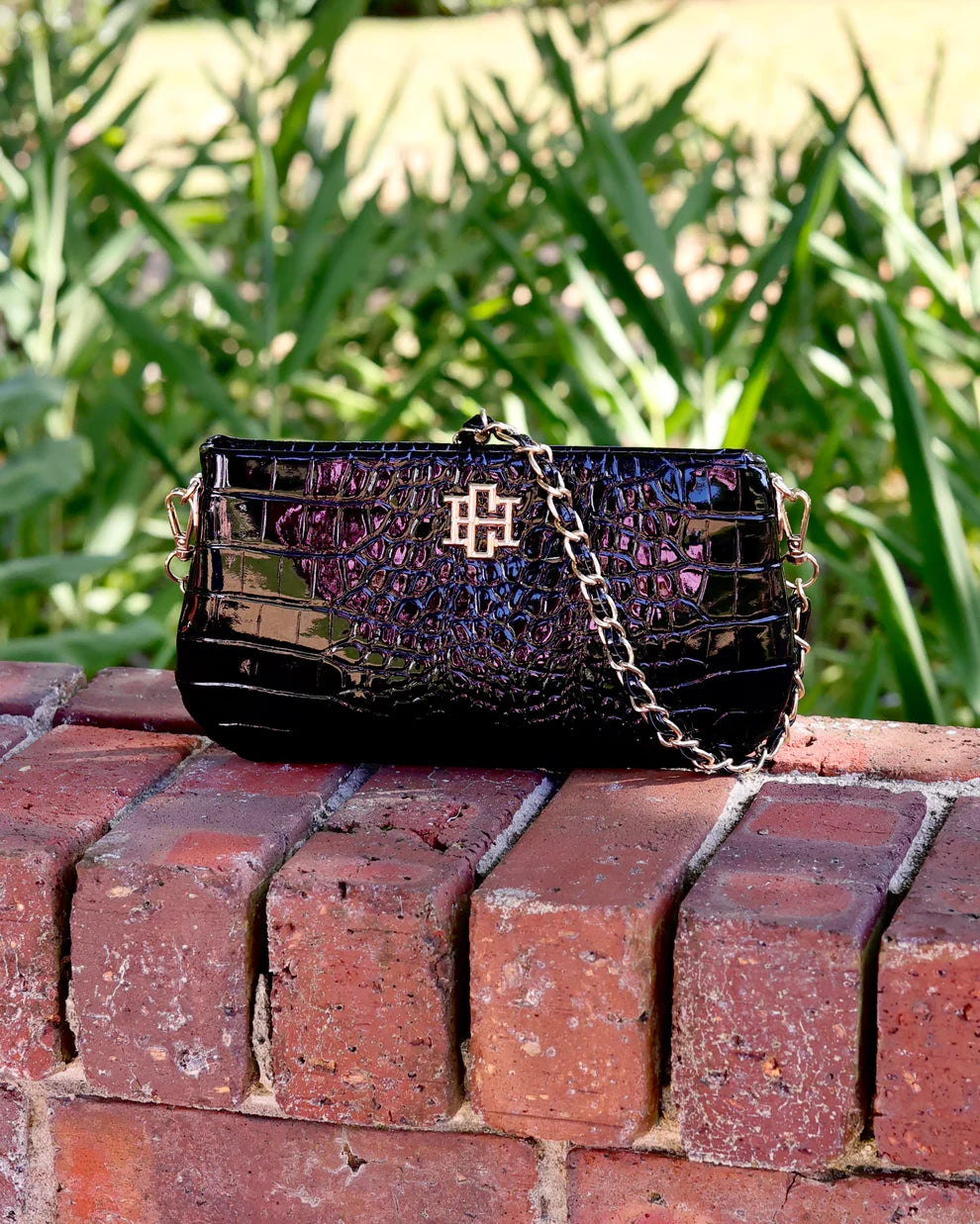 Caroline Hill | Livi Crossbody - Black Patent EC