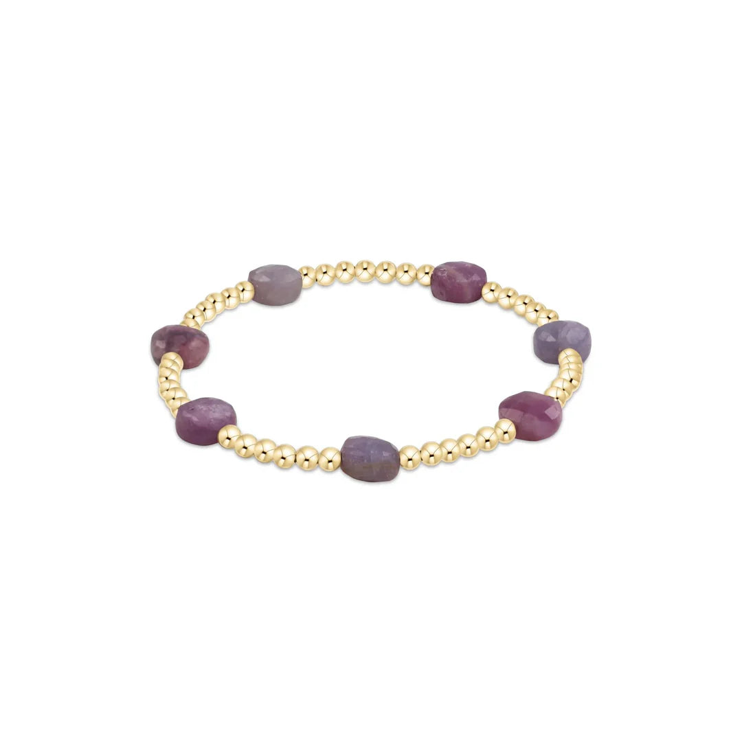 Enewton | Admire Gold 3mm Bead Bracelet - Ruby