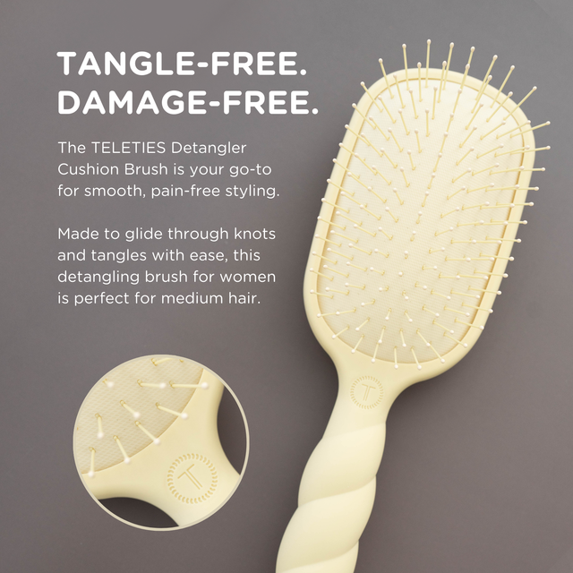 Teleties | Detangler Hair Brush for Medium Hair - Tan