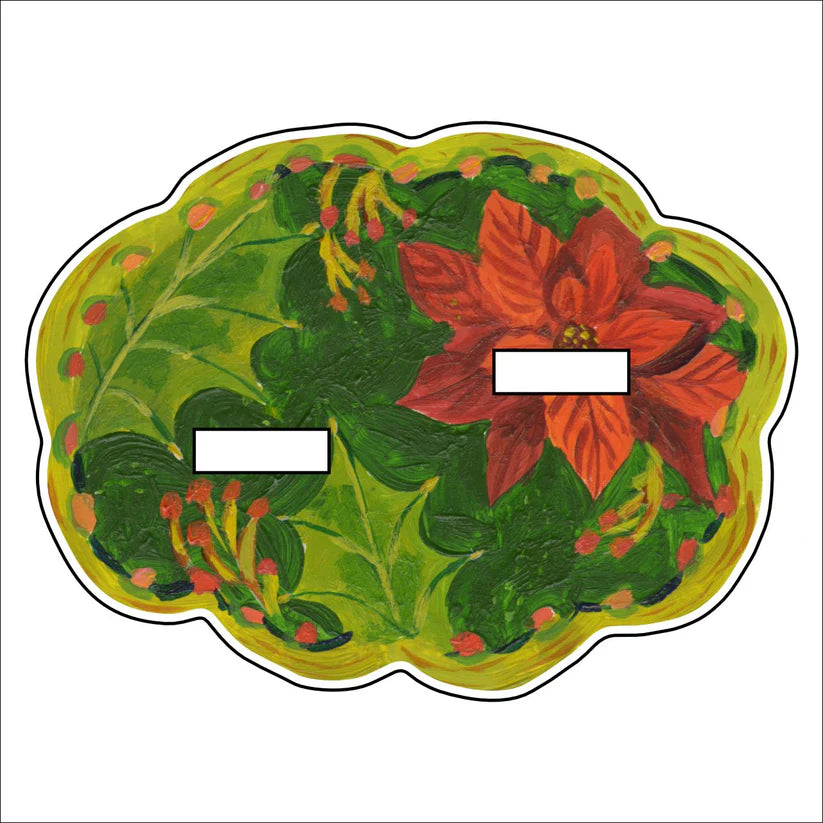Kimberly Hodges Art | Poinsettia Pattern Double Stand
