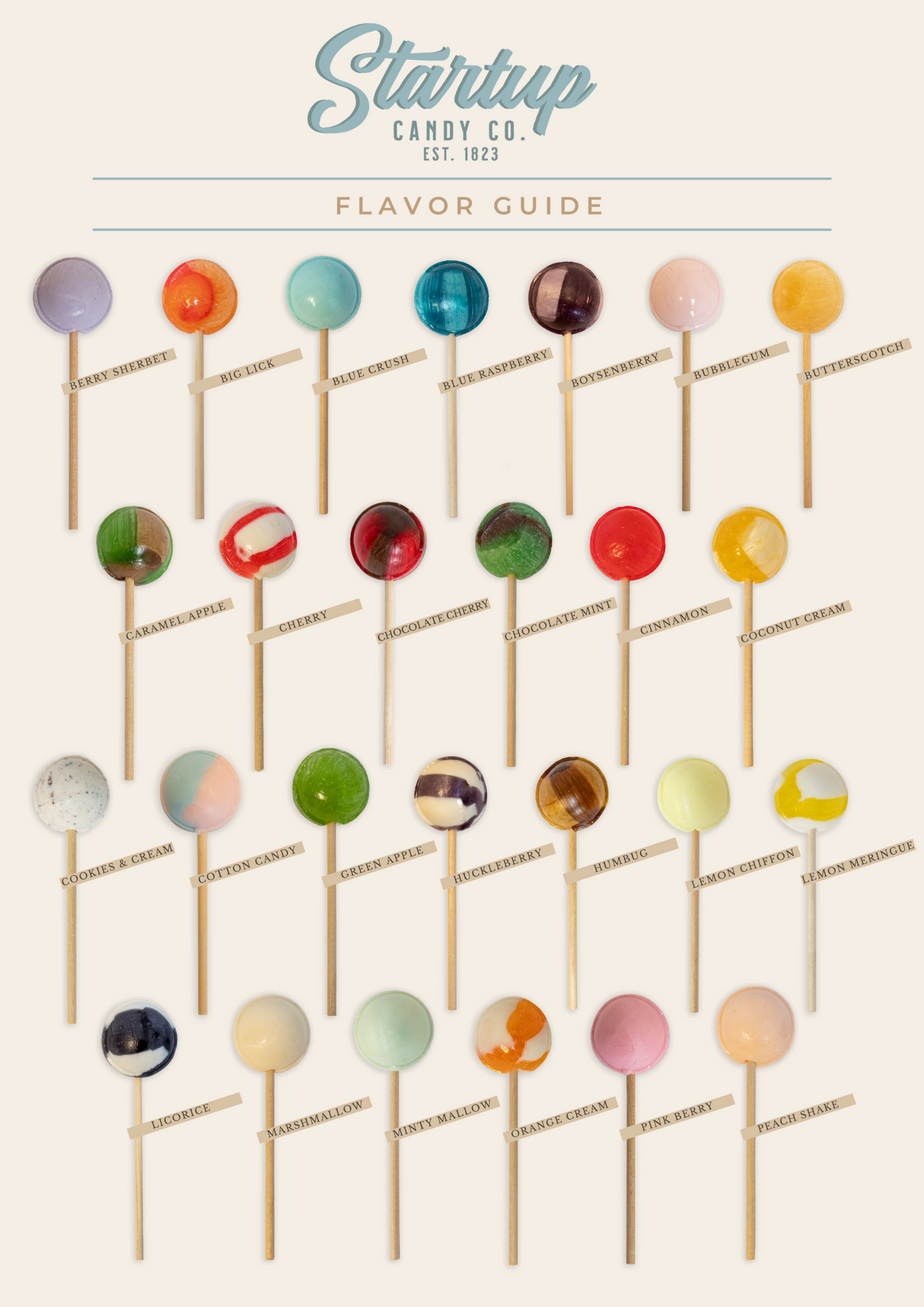 StartUp Candy Co. | Jumbo Wrapped Lollipops