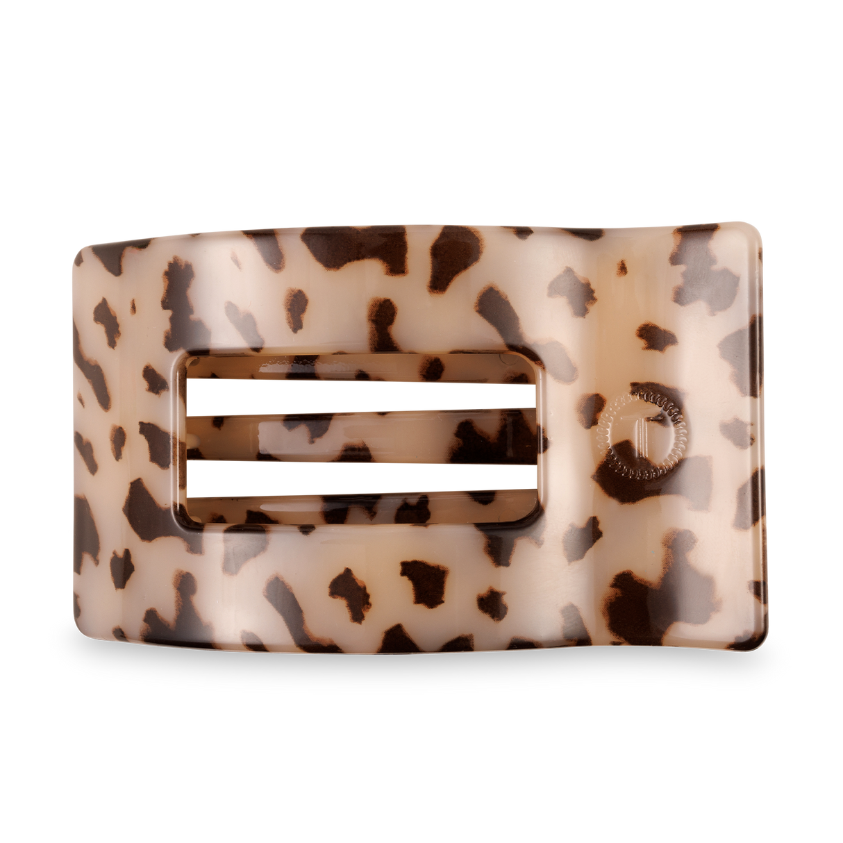 Teleties | Flat Rectangle Hair Clip | Large | Blonde Tortoise