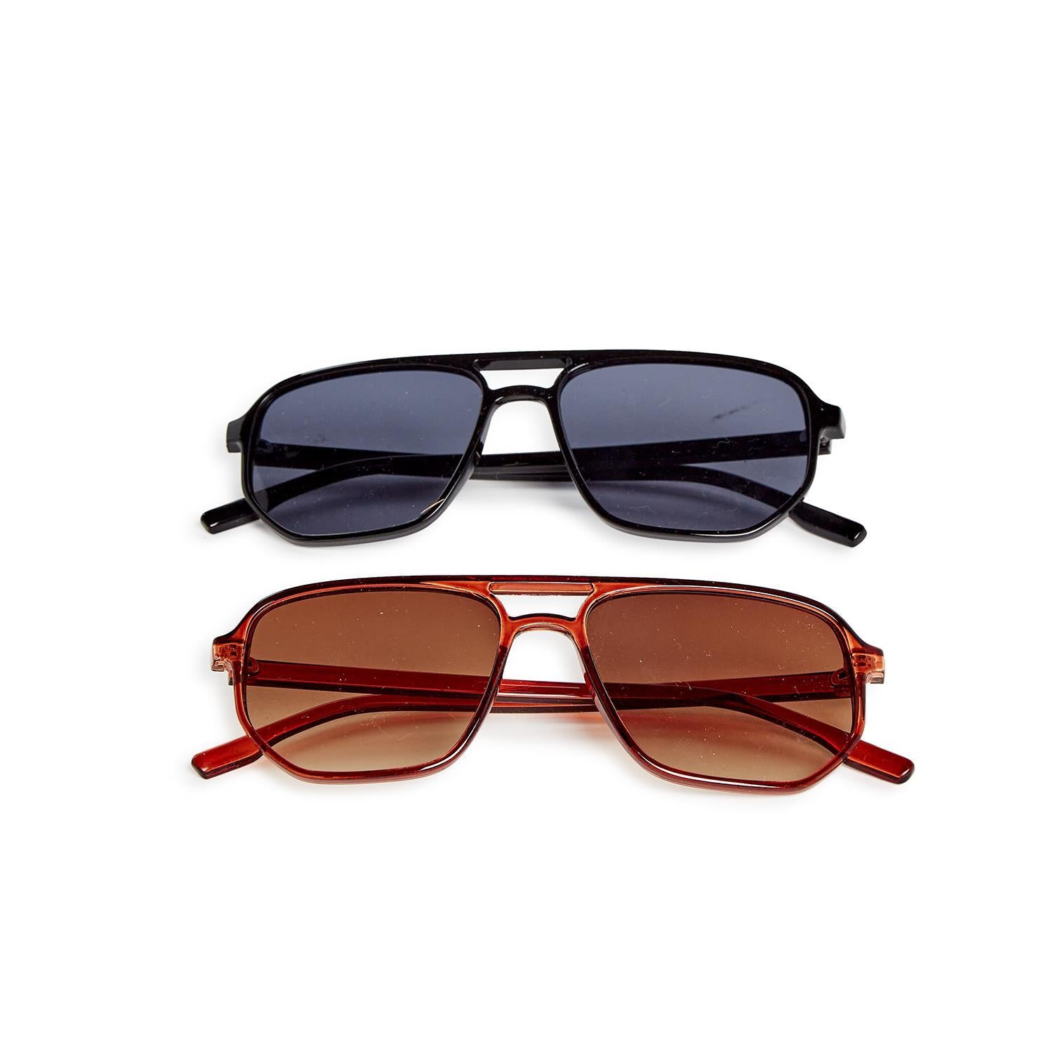 Aviator Sunglasses with Snake Print Case