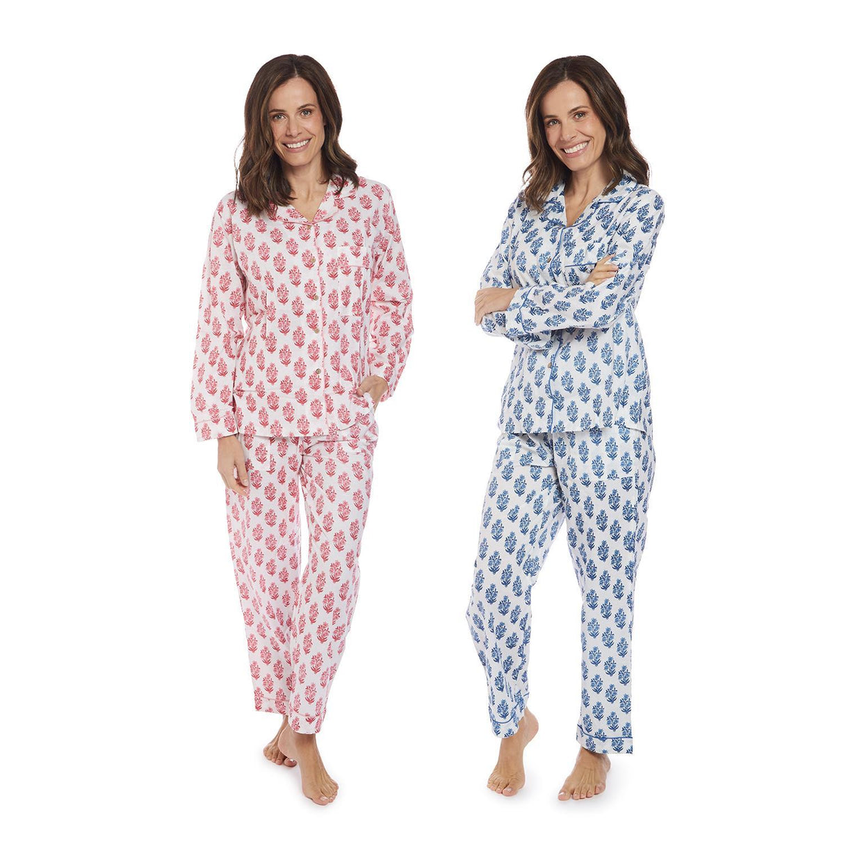 Petal Party Cotton Floral Printed Pajamas