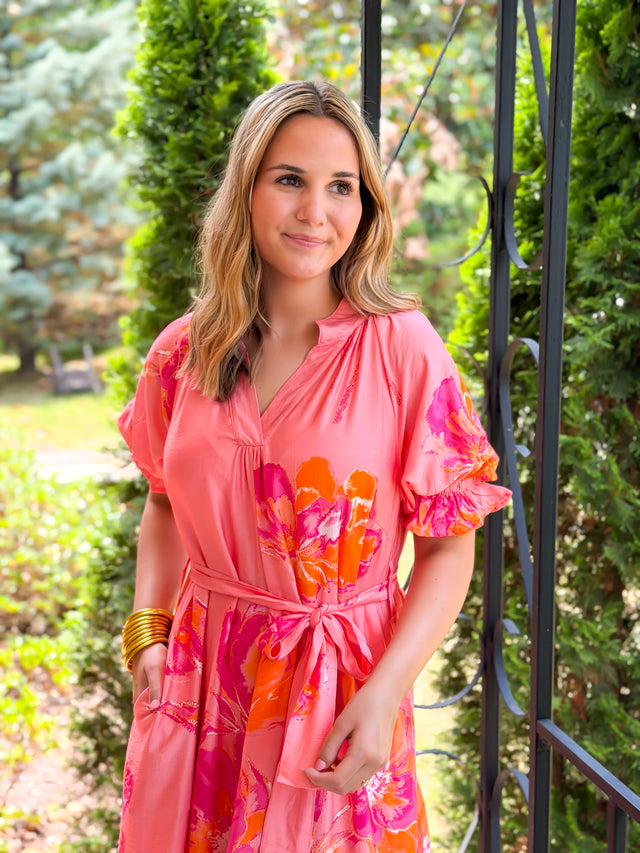 Caroline Belle Bloom Midi Dress