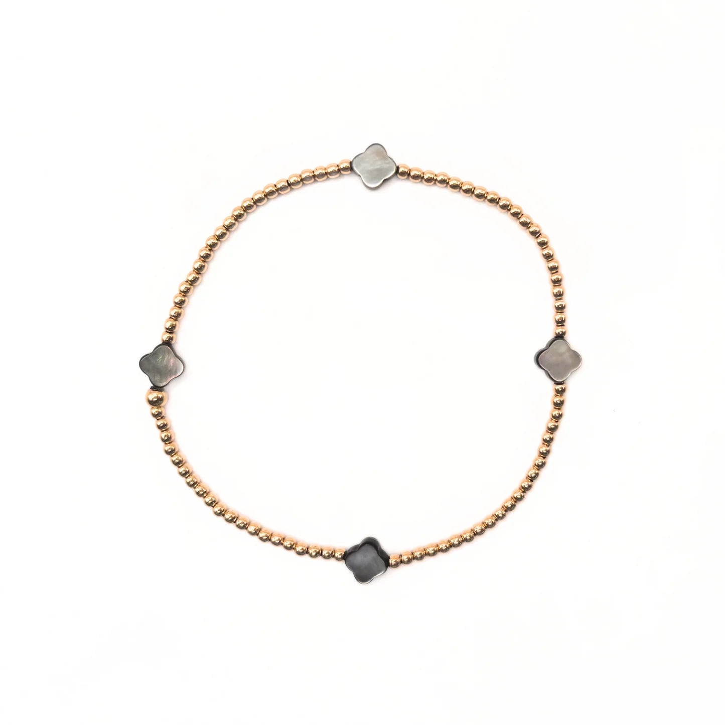 Erin Gray | The Lucky Clover Bracelet in Black Mother of Pearl