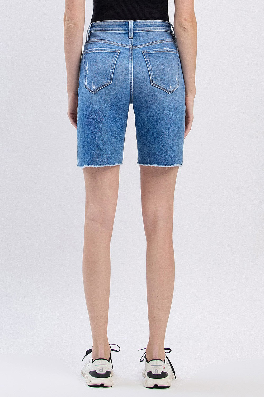 Vervet | High Rise Denim Bermuda Shorts