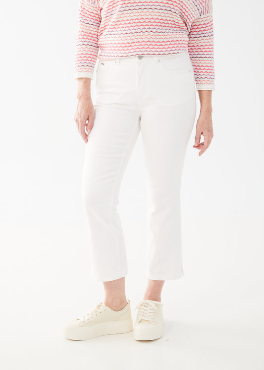 Olivia White Boot Crop Jeans