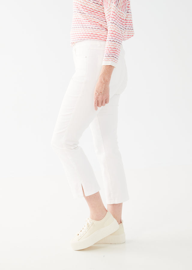 Olivia White Boot Crop Jeans
