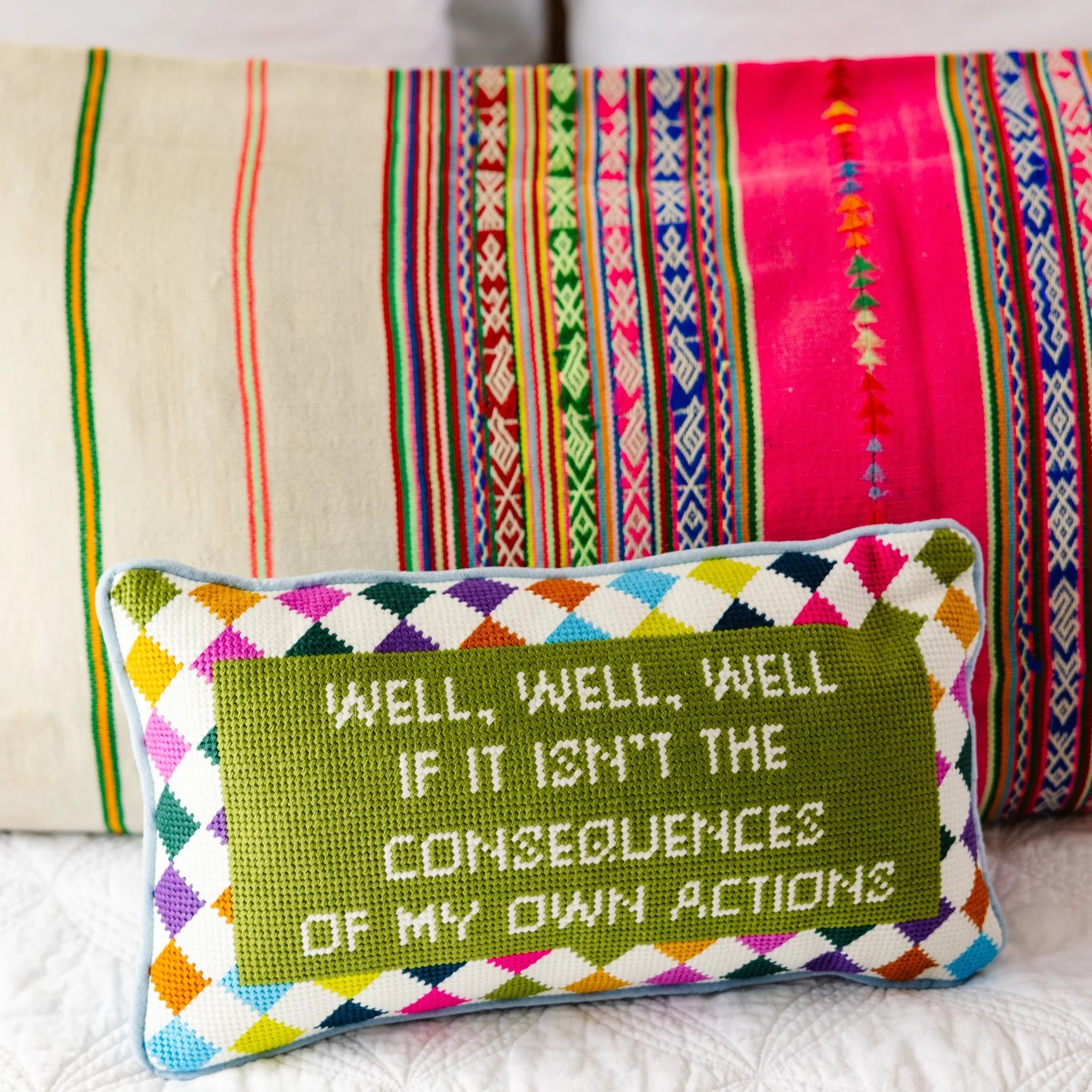 Furbish | Well Well Well Needlepoint Pillow