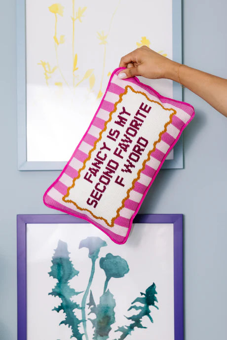 Furbish | Fancy Needlepoint Pillow