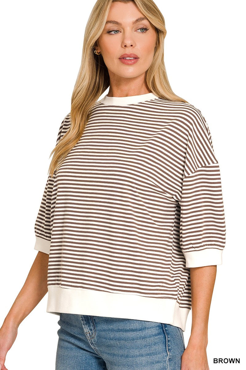 Hallie Stripe Lounge Top