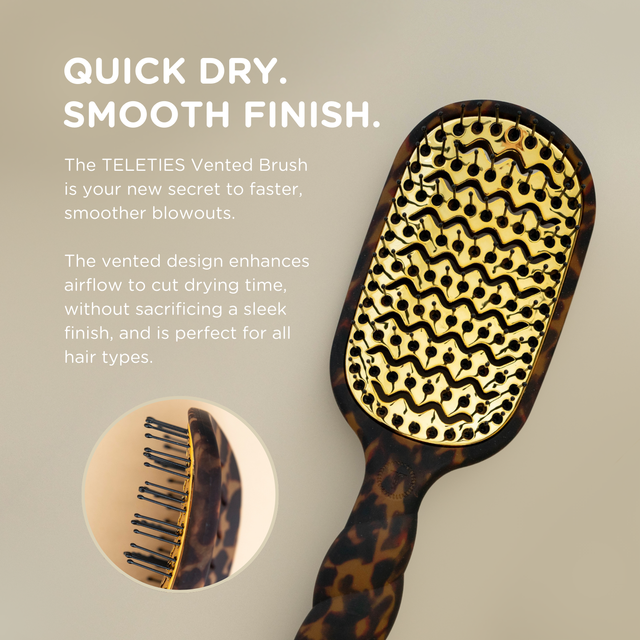 Teleties | Vented Hair Brush | Tortoise
