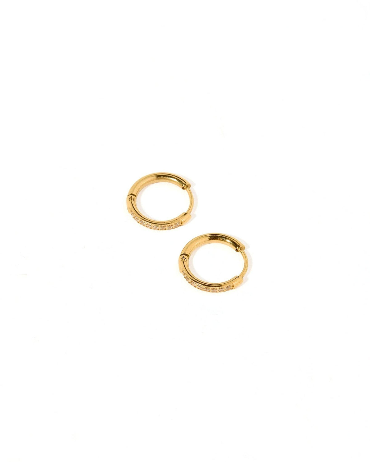 LINNY CO | Huggie Earrings - Scarlett Hoop Gold 12mm CZ