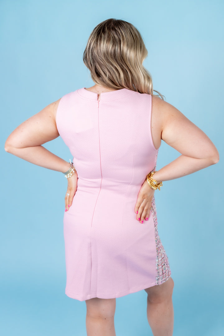 Penelope Pink Tweed Mini Dress