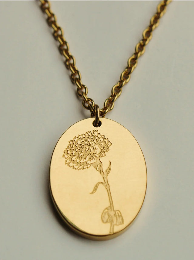 By Grace | Birth Flower Gold Necklace
