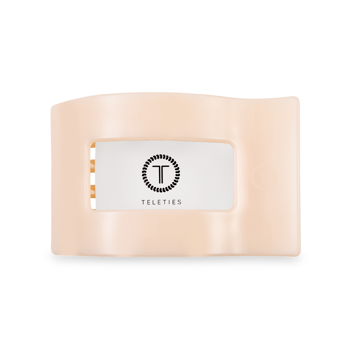 Teleties | Flat Rectangle Hair Clip | Medium | Almond Beige