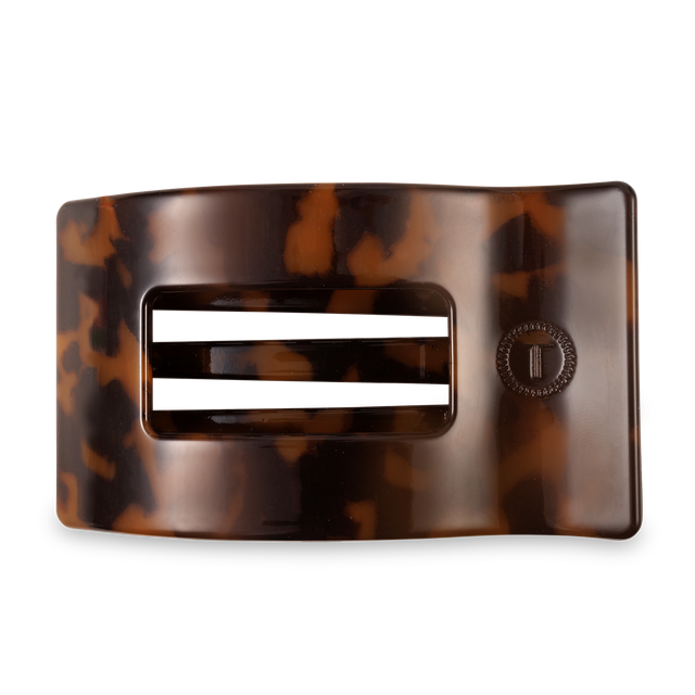 Teleties | Flat Rectangle Hair Clip | Large | Tortoise