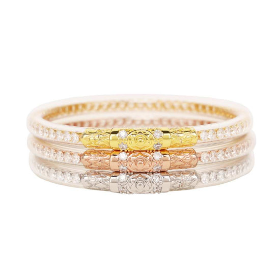 BudhaGirl | Three Queens All Weather Bangles (AWB) - Clear Crystal