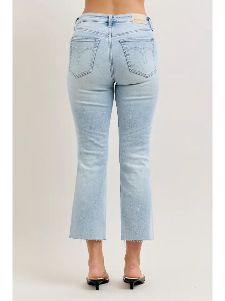 Judy Blue | Mr. Kick Flare With Raw Hem